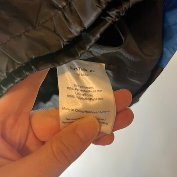 Polaroid Windbreaker Hooded Pullover 1/4 Zip Jacket Retro Black Rainbow Sz XL - Picture 5 of 8